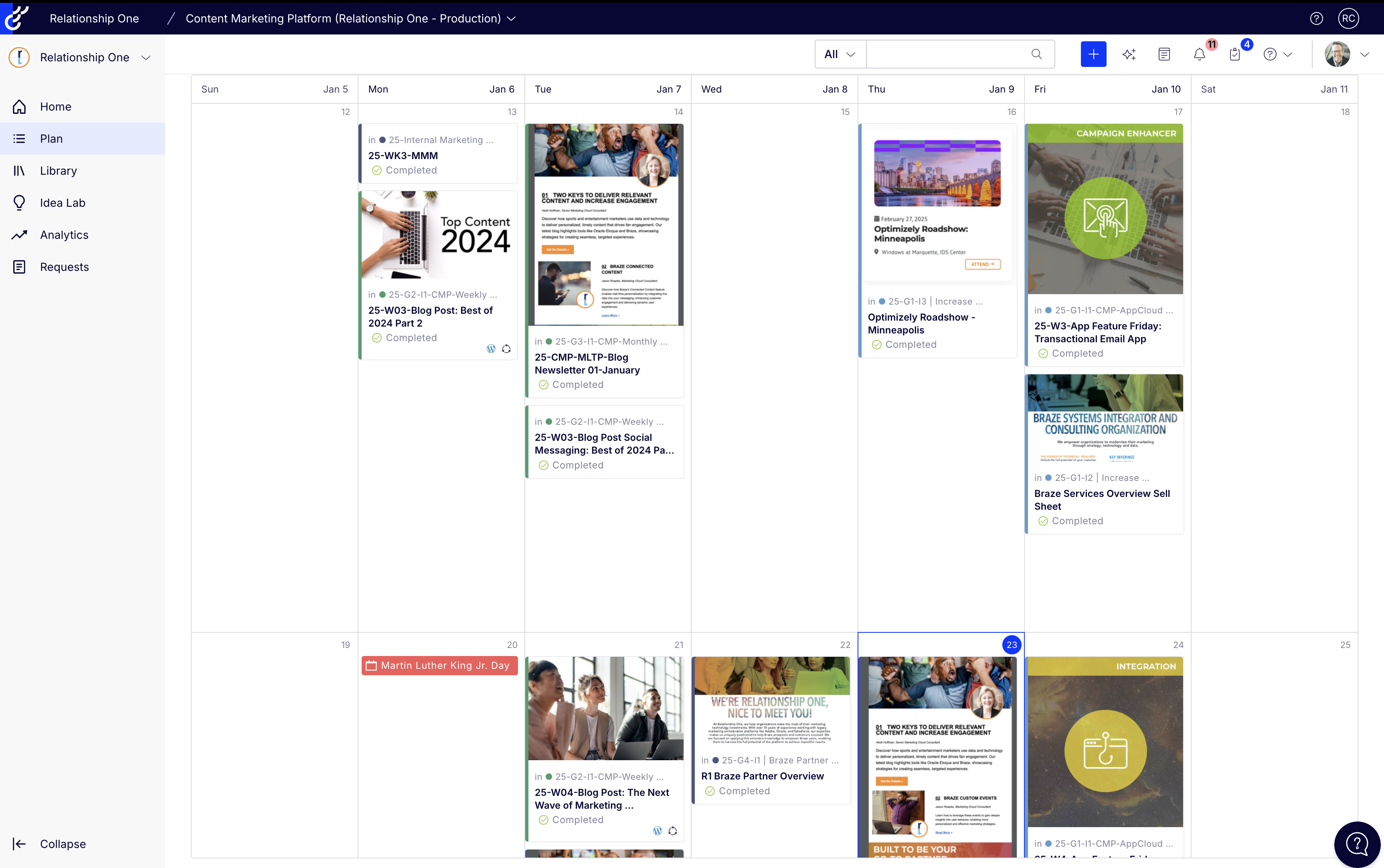 CMP Marketing Calendar