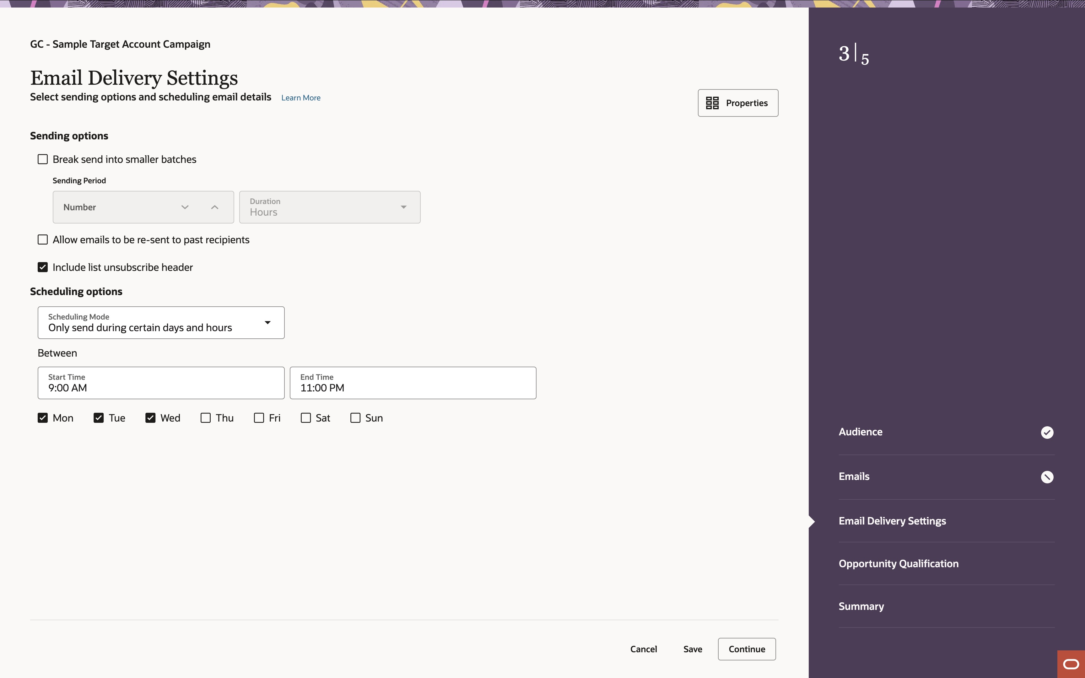 Eloqua Guided Campaigns Delivery Options